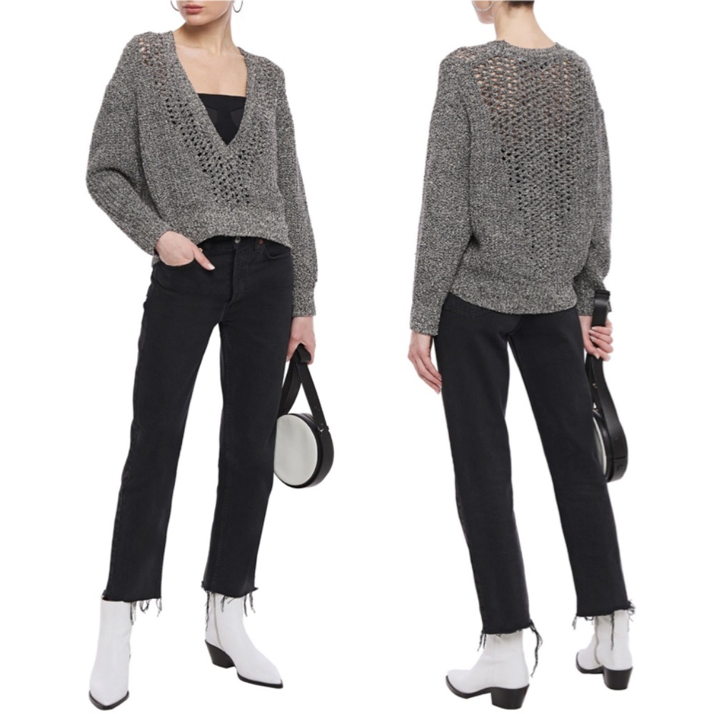IRO Ultimate mélange bouclé open-knit sweater